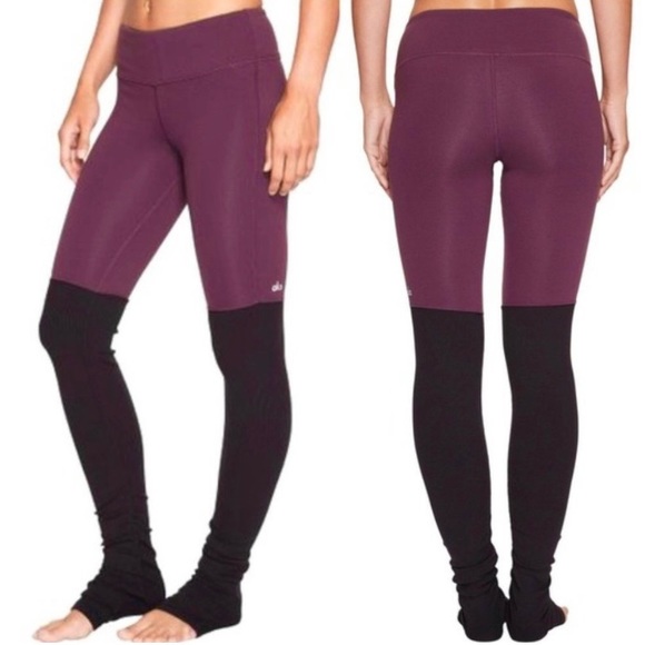 ALO Yoga Pants & Jumpsuits Alo Yoga Color Block Ribbed Goddess Legging Poshmark